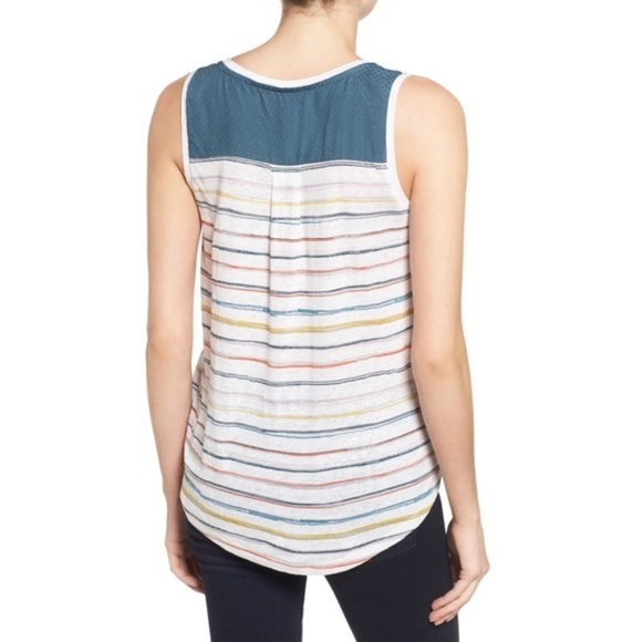 Caslon Linen Blend Henley Tank - Picture 2 of 4